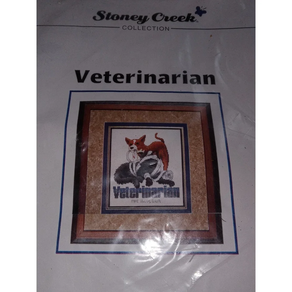 NEW STONEY CREEK COUNTED CROSS STITCH KIT‎ * VETERINARIAN * DOG ANIMALS